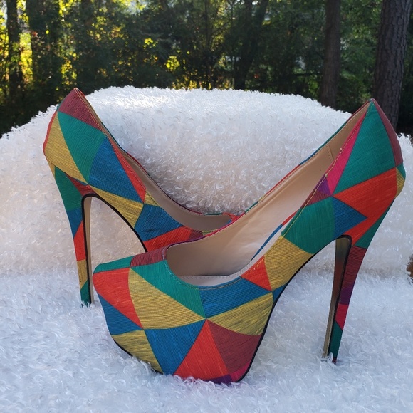 🧡👠Geometric Platform Stiletto👠🧡 - Picture 2 of 4